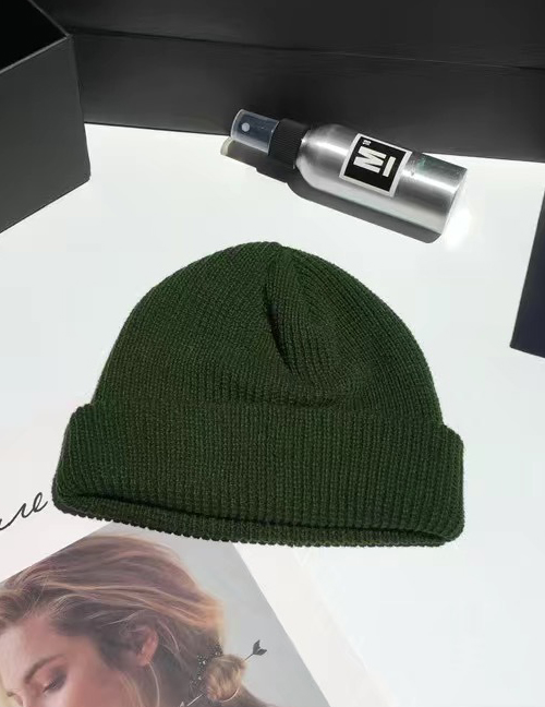 Fashion 【army Green】 Dome Knitted Wool Toe Cap