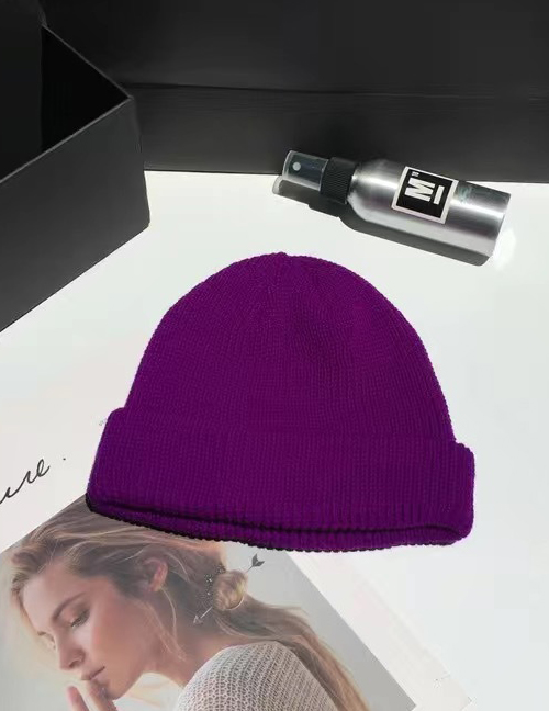 Fashion 【purple】 Dome Knitted Wool Toe Cap