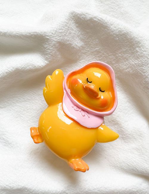 Fashion Little Yellow Duck - Pink Hat Acrylic Duck Cell Phone Airbag Holder