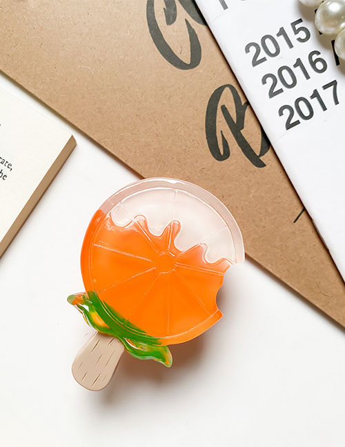 Fashion Orange Simulation Fruit Ice Cream Mobile Airbag Holder