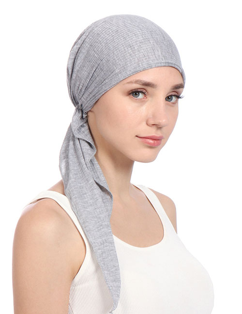 Fashion Grey Pleated Curved Solid Toe Cap