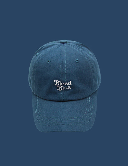 Fashion Blue Cotton Embroidered Baseball Cap
