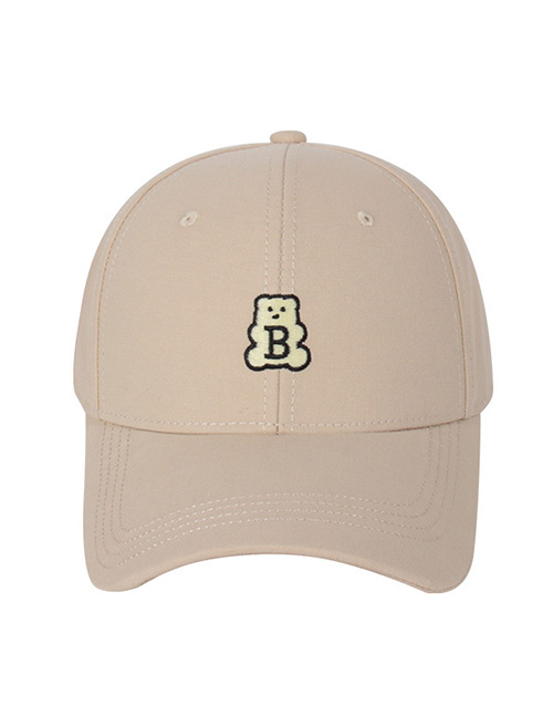 Fashion Beige Cotton Embroidered Baseball Cap