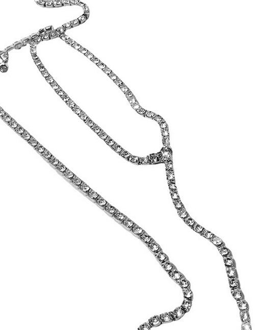 Fashion Silver Alloy Diamond Geometric Leg Chain