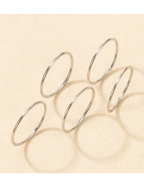 Fashion Silver Alloy Ring Geometric Ring Set