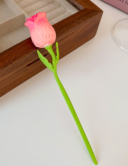 Fashion Hairpin - Pink Alloy Tulip Hairpin