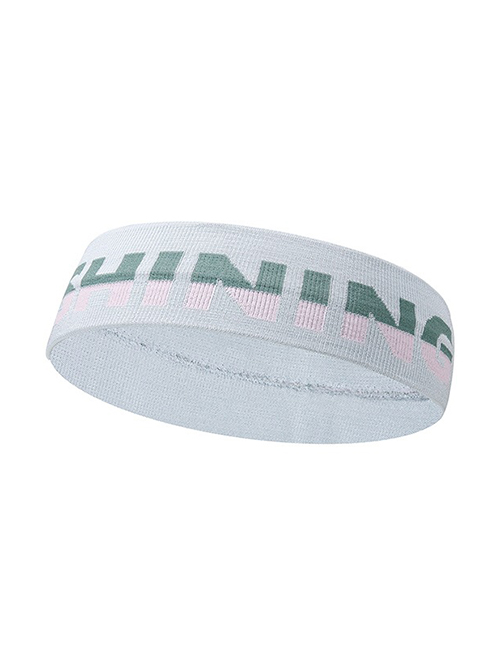 Fashion Pink Colorblock Lettering Stretch Knit Wide Headband