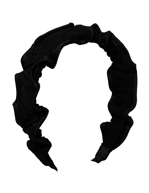Fashion Black Ruched Wide-brimmed Headband