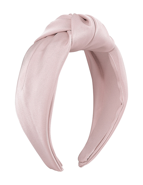 Fashion Pink Fabric Knotted Wide-brimmed Headband