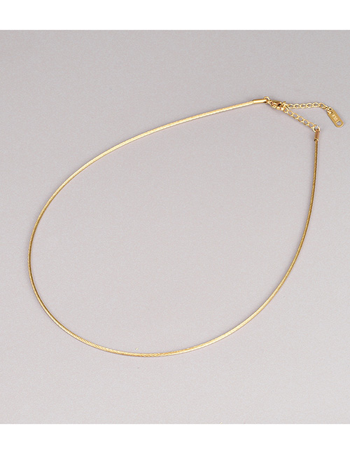 Fashion Gold Color Titanium Steel Geometric Wire Necklace
