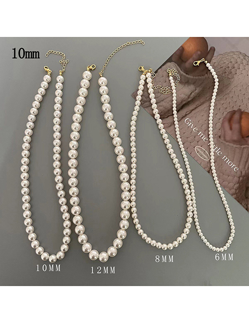 Fashion 10mm-without Tail Piece Plastic Pearl Beaded Necklace Set