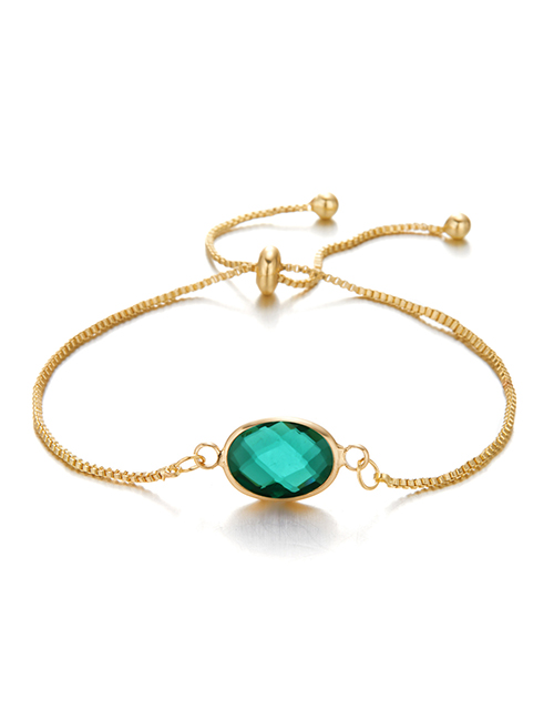 Fashion 1# Alloy Pull Bracelet With Oval Diamonds