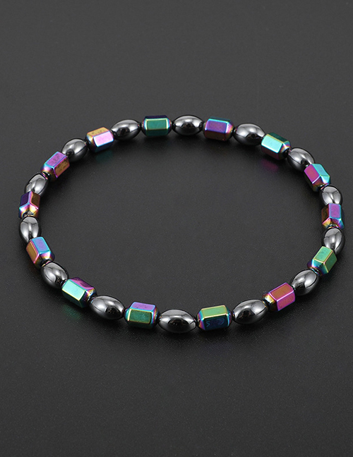 Fashion 1# Pentagram Colorful Straight Tube Color Magnetic Black Gallbladder Beaded Bracelet