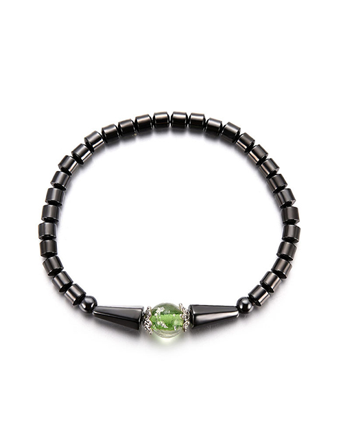 Fashion 3# Pentagram Colorful Straight Tube Color Magnetic Black Gallbladder Beaded Bracelet