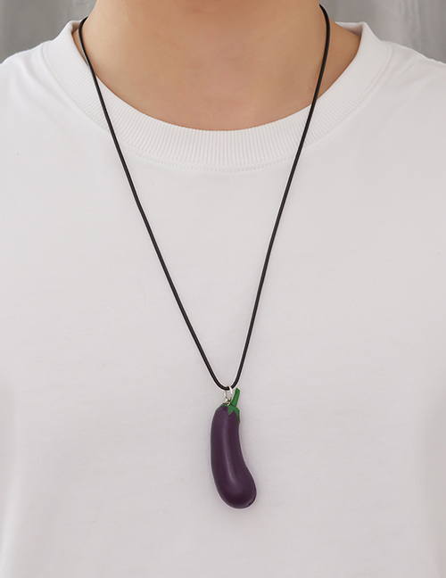 Fashion Eggplant Alloy Simulation Eggplant Necklace
