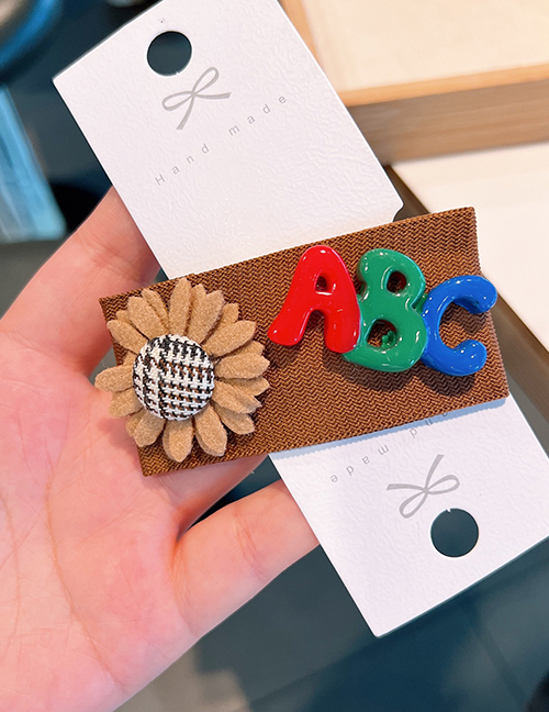 Fashion Letters Abc Fabric Letter Flower Hair Clip