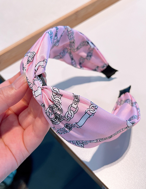 Fashion Twist Kink Pink Fabric Print Twist Twist Headband