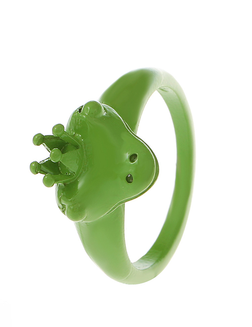 Fashion 03 Green A-803 Alloy Cartoon Frog Ring
