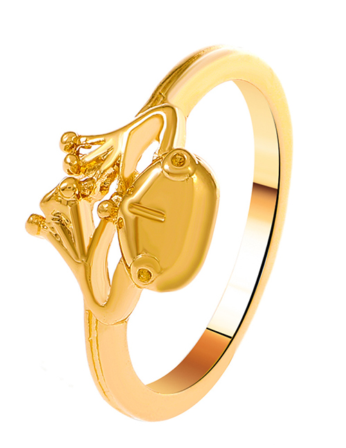 Fashion Kc Gold X556 Pure Copper Frog Ring