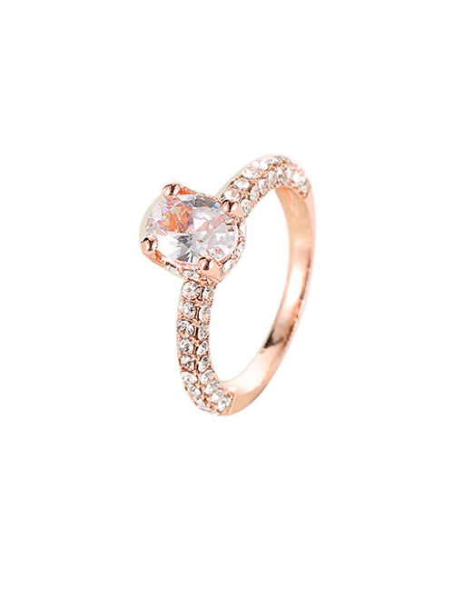 Fashion Ring No. 8 3131 Alloy Diamond Geometric Ring
