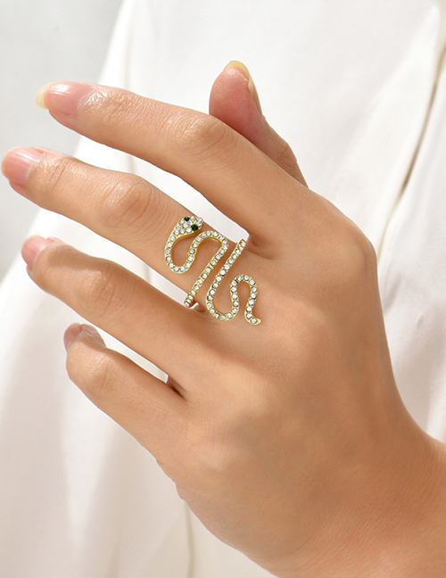 Fashion 10# Alloy Geometric Snake Ring