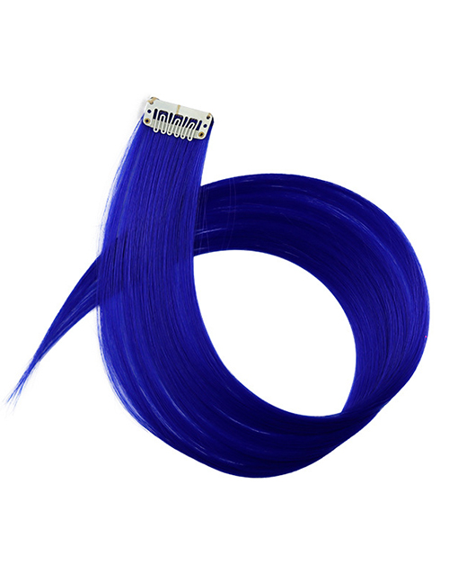 Fashion Glacier Blue Geometric Hanging Ear Dye Wig