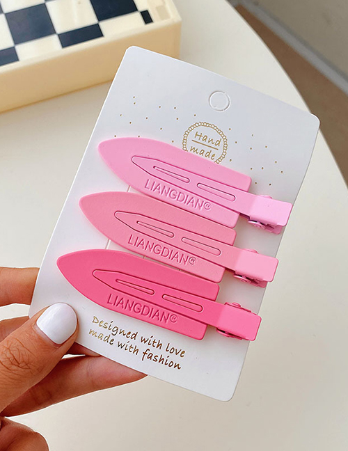 Fashion One Card Of Powder Alloy Seamless Letter Hairpin Set