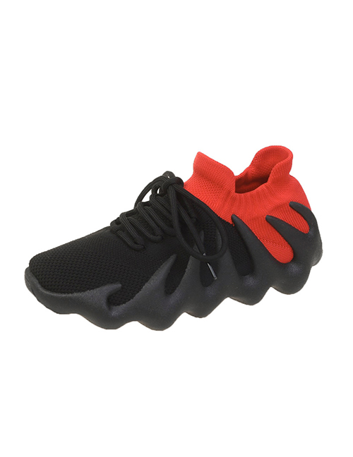 Fashion Black Red Flyknit Stretch-knit Octopus Shoes