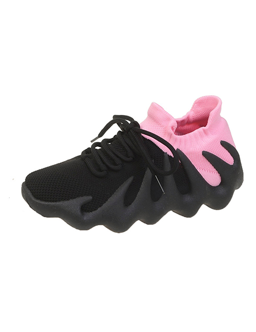 Fashion Black Pink Flyknit Stretch-knit Octopus Shoes