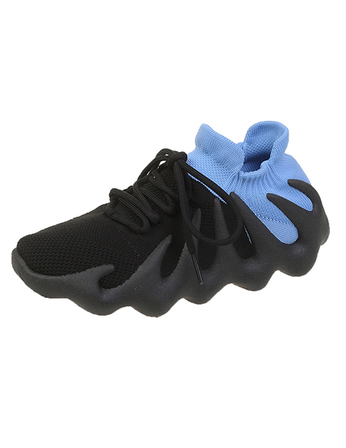 Fashion Black Blue Flyknit Stretch-knit Octopus Shoes