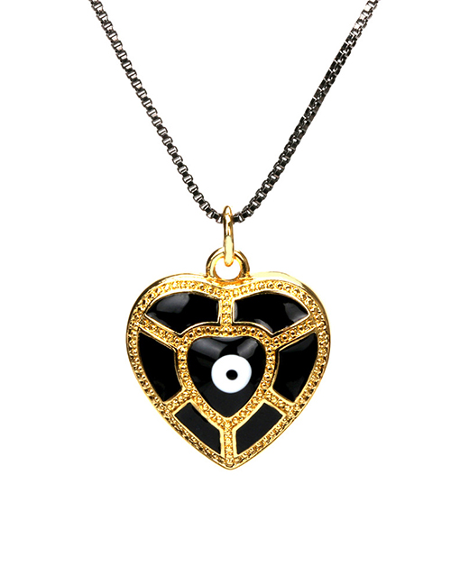 Fashion Love Magic Eye Brass Gold Plated Oil Drops Love Eye Necklace