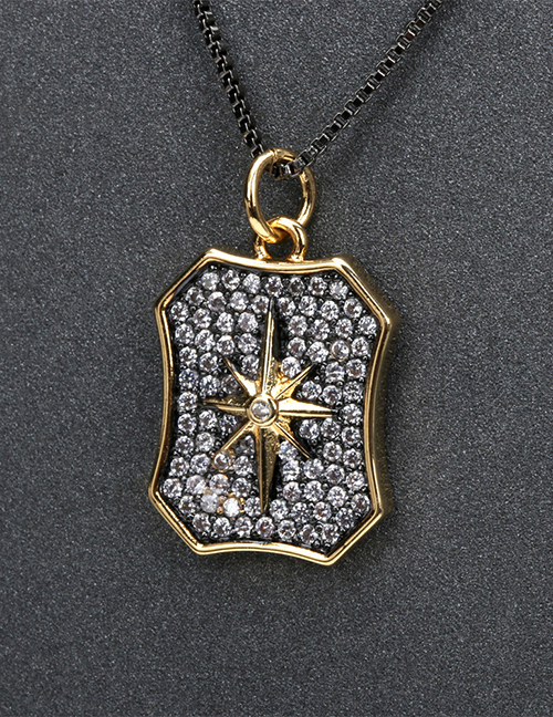 Fashion Eight-pointed Star Gold-plated Copper Eight-pointed Star Necklace