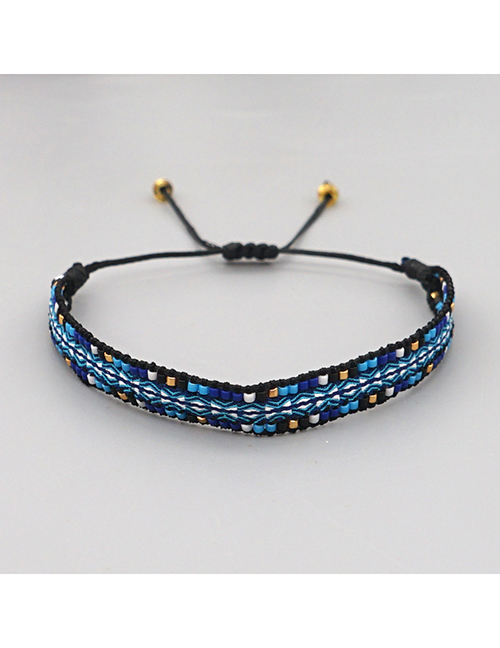 Fashion Mi-b200167e Rice Beaded Braided Geometric Pull Bracelet