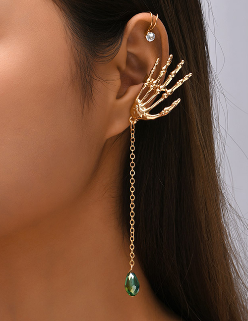 Fashion Gold Alloy Geometric Tassel Claw Ear Clip Set