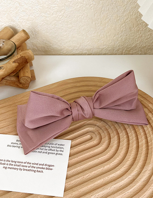 Fashion B Pink Fabric Three-dimensional Bow Hairpin