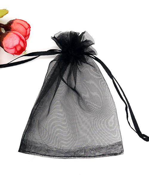 Fashion Black (100 Batches For A Single Color) Fabric Mesh Drawstring Drawstring Pocket