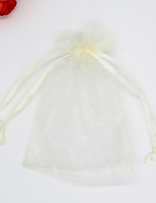 Fashion Beige (100 Batches For A Single Color) Fabric Mesh Drawstring Drawstring Pocket