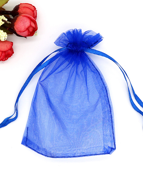 Fashion Royal Blue (100 Batches For A Single Color) Fabric Mesh Drawstring Drawstring Pocket