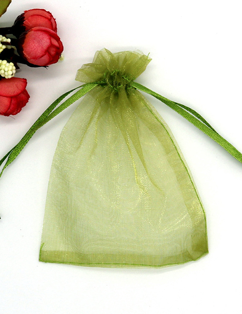 Fashion Army Green (100 Batches For A Single Color) Fabric Mesh Drawstring Drawstring Pocket