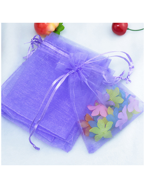 Fashion Purple (100 Batches For A Single Color) Organza Zipper Bag