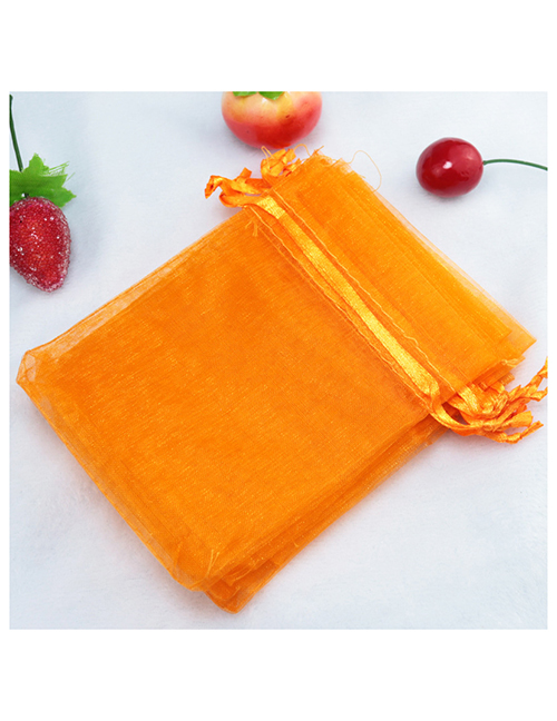 Fashion Orange (100 Batches For A Single Color) Organza Zipper Bag