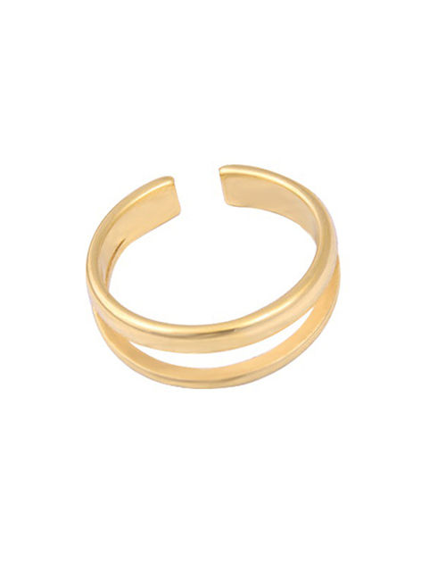 Fashion Gold Us5+49mm Stainless Steel Double Open Ring
