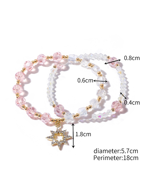 Fashion 16# Geometric Crystal Beaded Bracelet Set