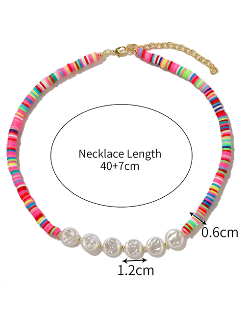 Fashion 11# Colored Terracotta Pearl Necklace