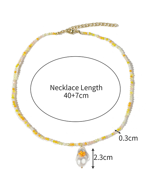Fashion 10# Geometric Crystal Beaded Necklace