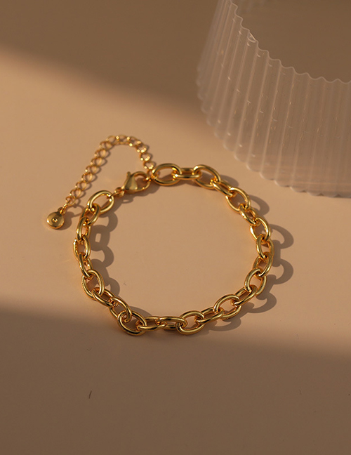 Fashion Gold Gold Plated Copper Openwork Circle Bracelet