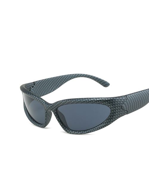 Fashion Gray Lattice Frame Gray Sheet Pc Wide Leg Sunglasses