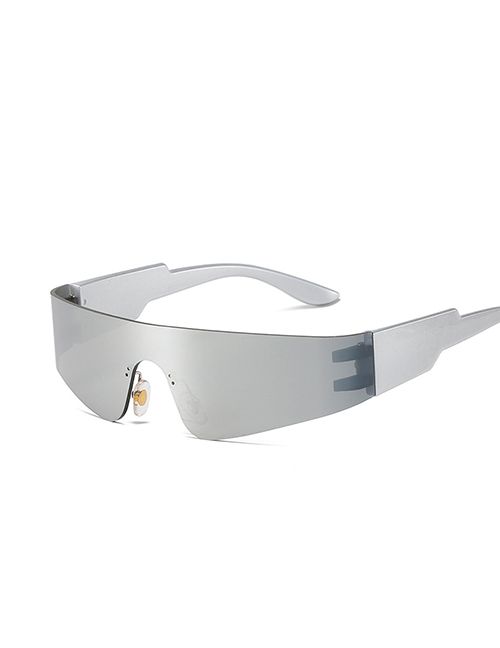 Fashion Silver Frame White Mercury Pc Rimless Sunglasses
