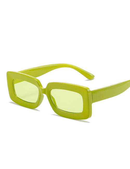 Fashion Fluorescent Green Frame Green Film Pc Frame Sunglasses
