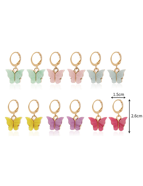 Fashion 15# Geometric Butterfly Earring Set